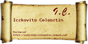 Iczkovits Celesztin névjegykártya